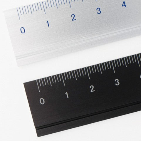 Slip-On Black Aluminum Ruler (15 cm)