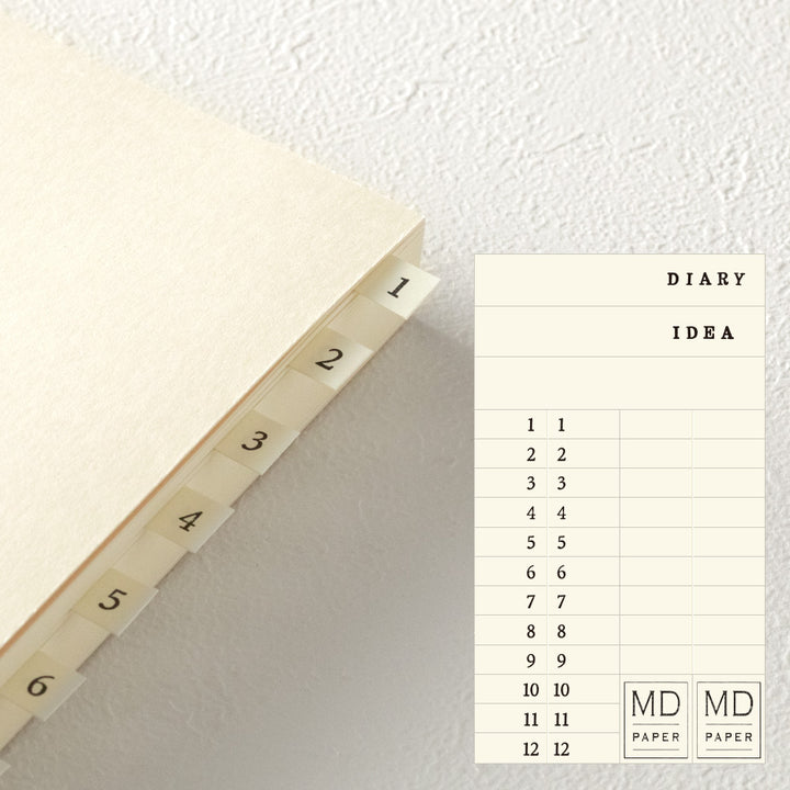 Notebook with a ruler and a sheet of pre-printed pages on a plain background