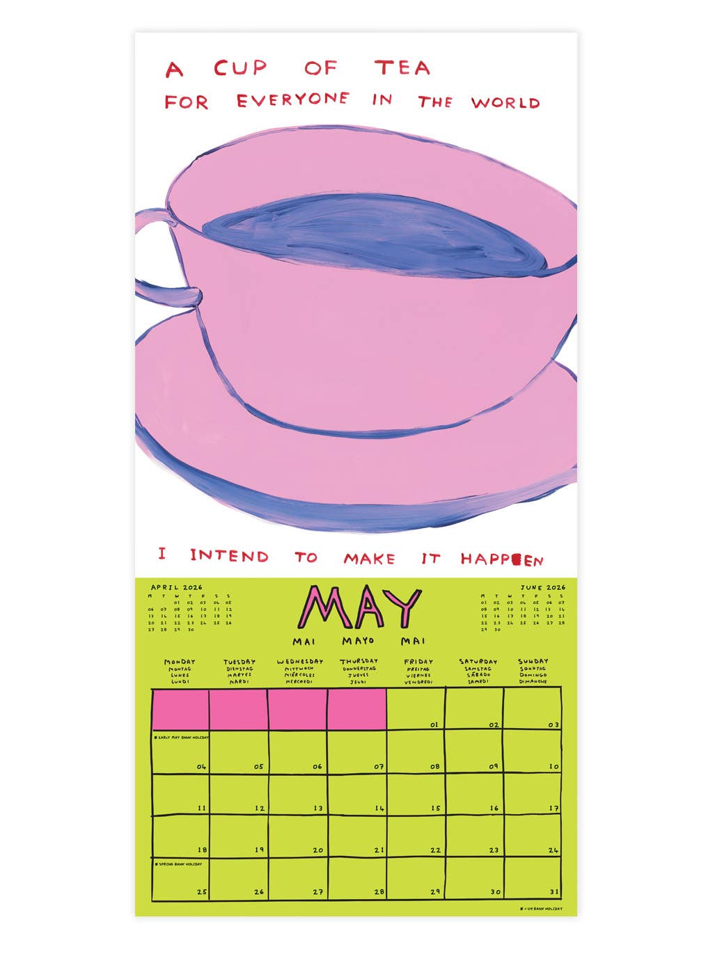 David Shrigley Official Exclusive 2026 Wall Calendar