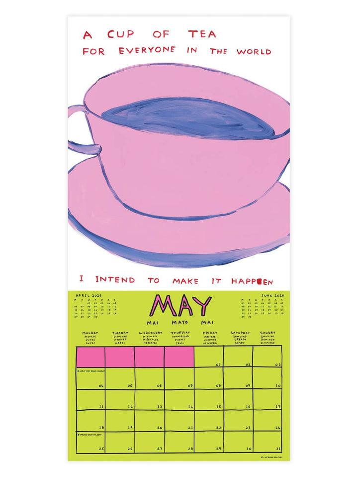 David Shrigley Official Exclusive 2026 Wall Calendar