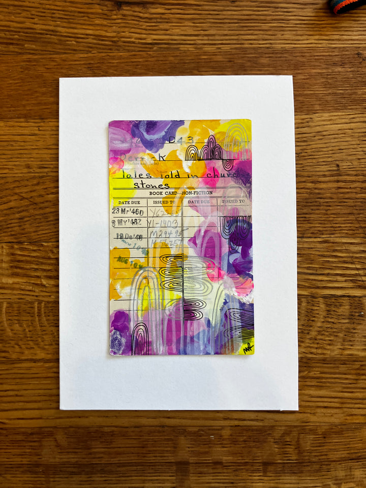 Abstract Art - Library Book Card