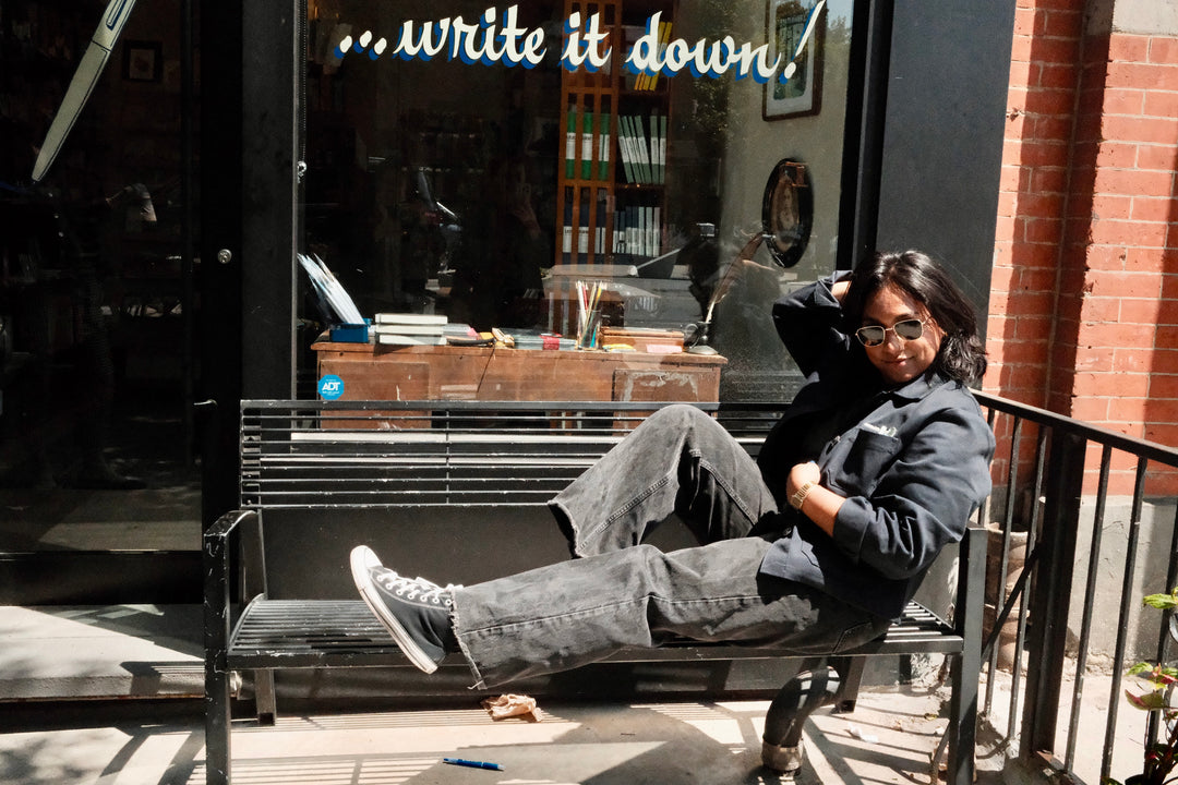 Cropped Painter's Jacket with/out "write it down!" Embroidery