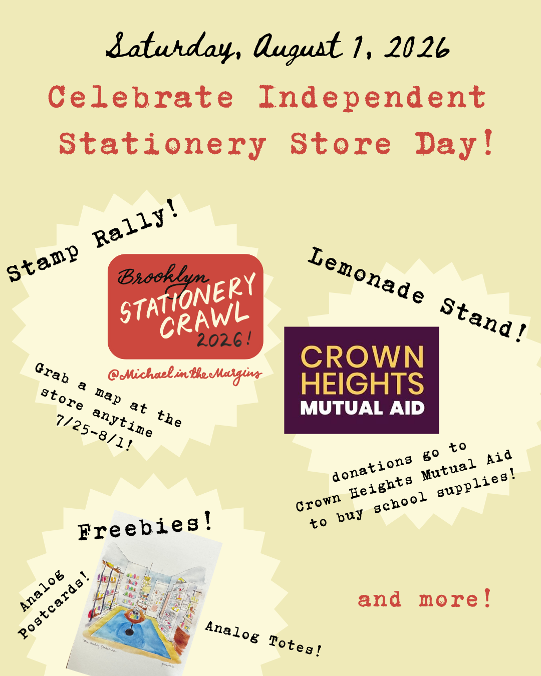 8/1 Stationery Store Day!