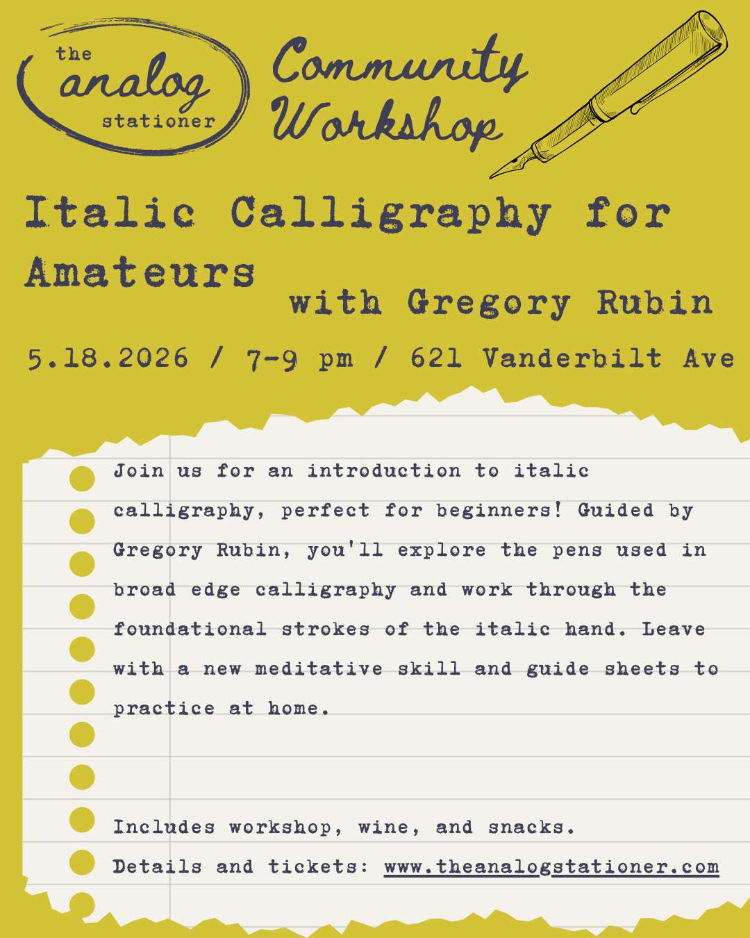Italic Calligraphy for Amateurs with Gregory Rubin