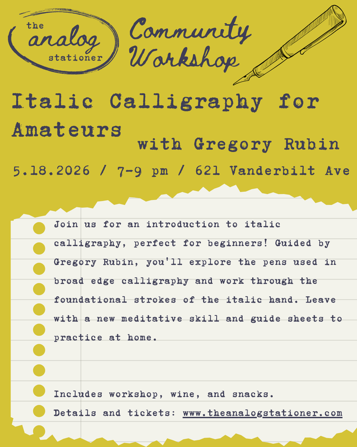 Italic Calligraphy for Amateurs with Gregory Rubin