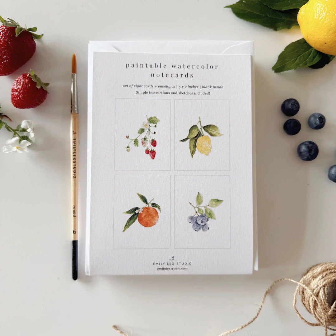 Paintable Watercolor Notecard Set