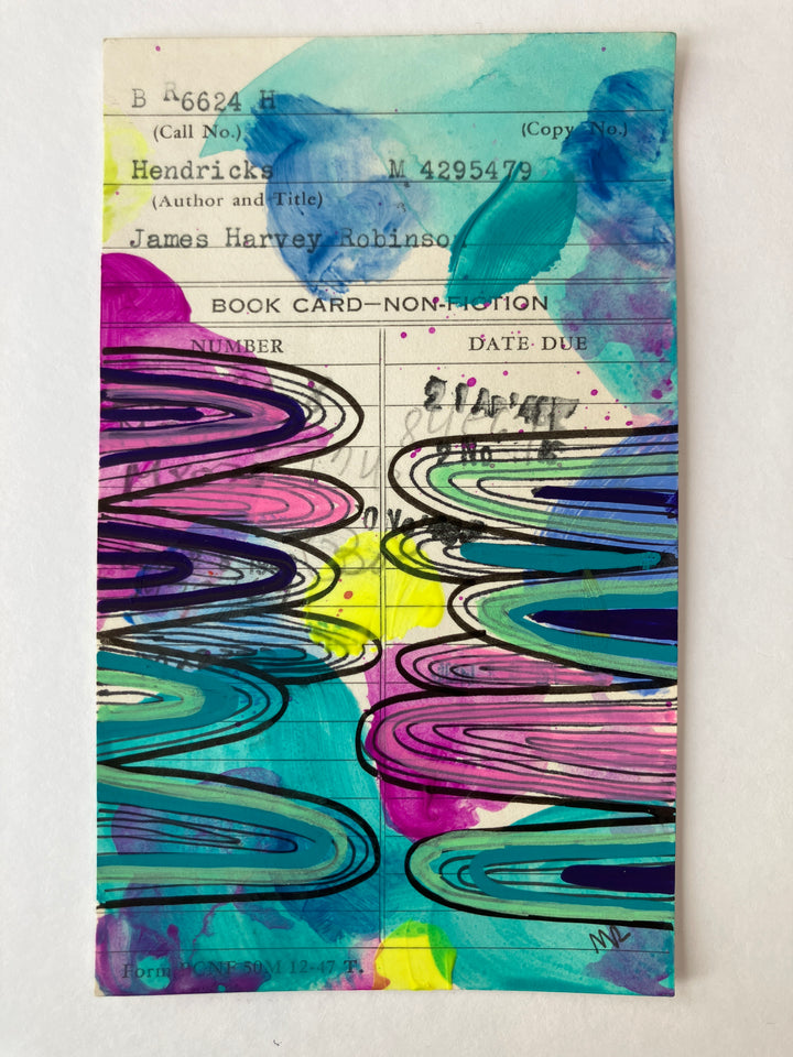 Abstract Art - Library Book Card