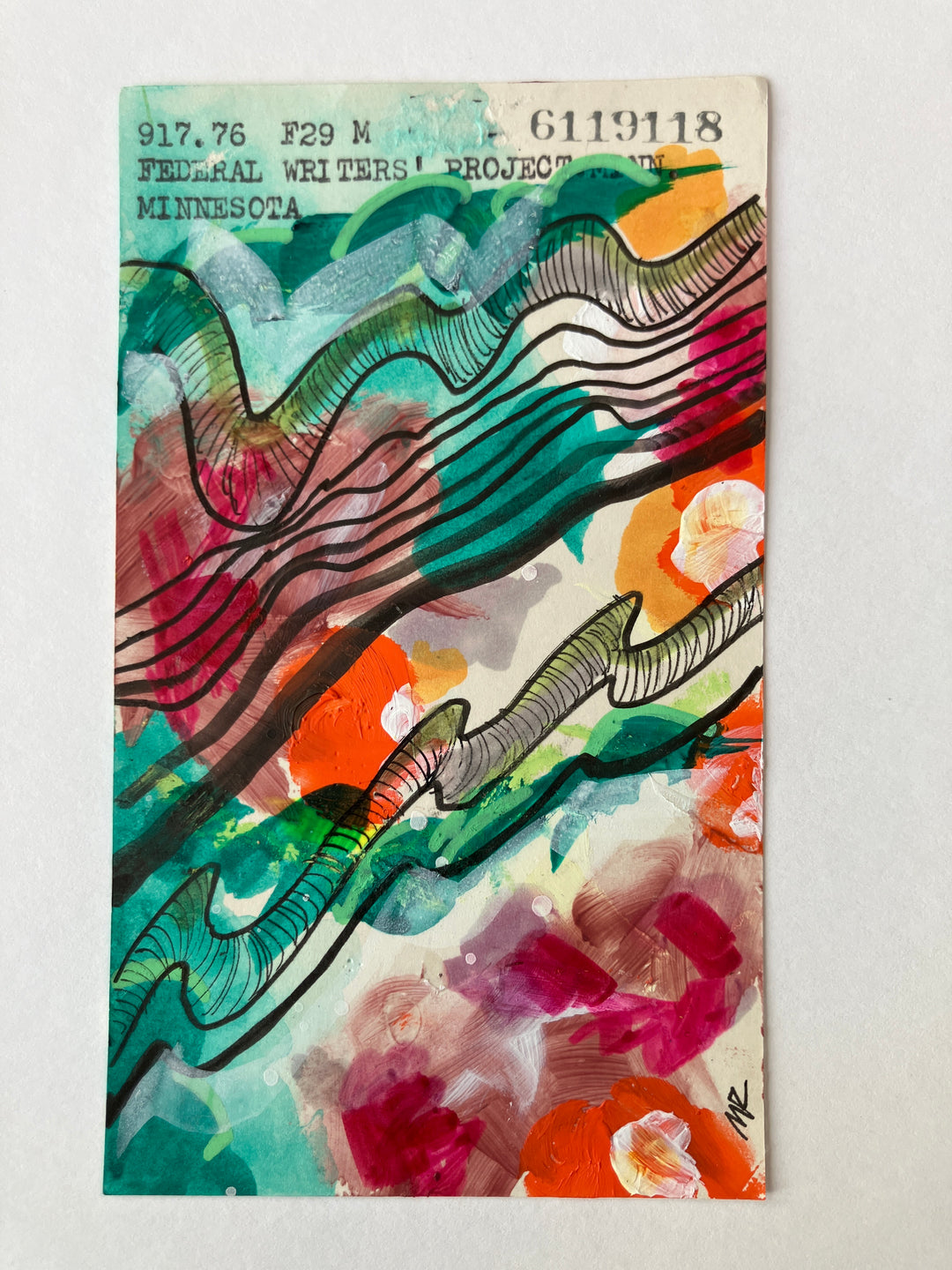 Abstract Art - Library Book Card