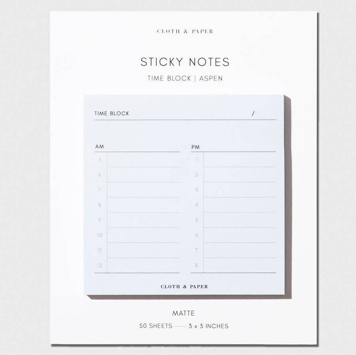 Time Block Sticky Note