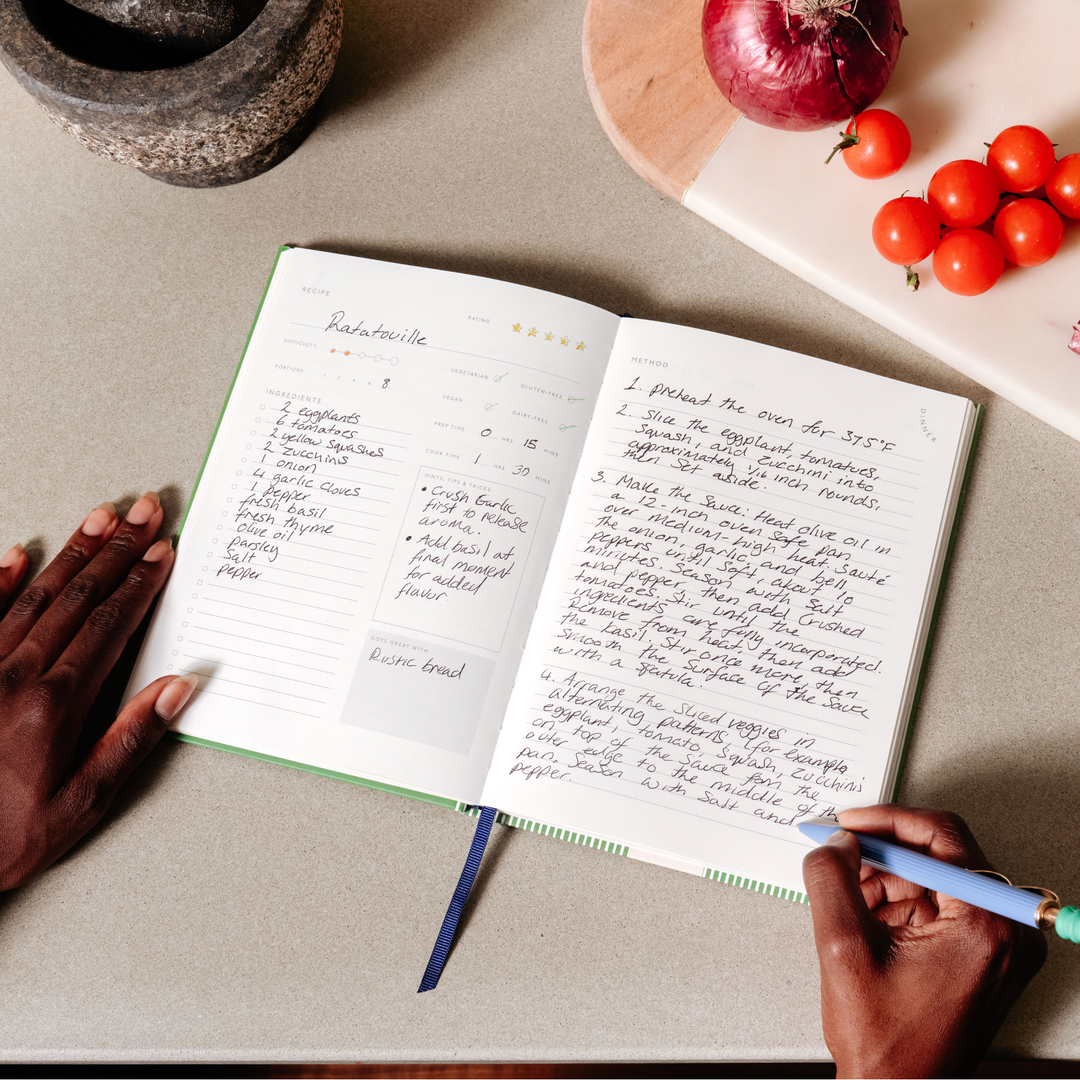 Foiled Hardcover Guided Recipe Journal