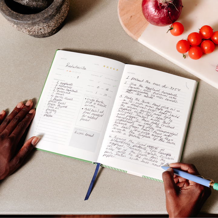 Foiled Hardcover Guided Recipe Journal