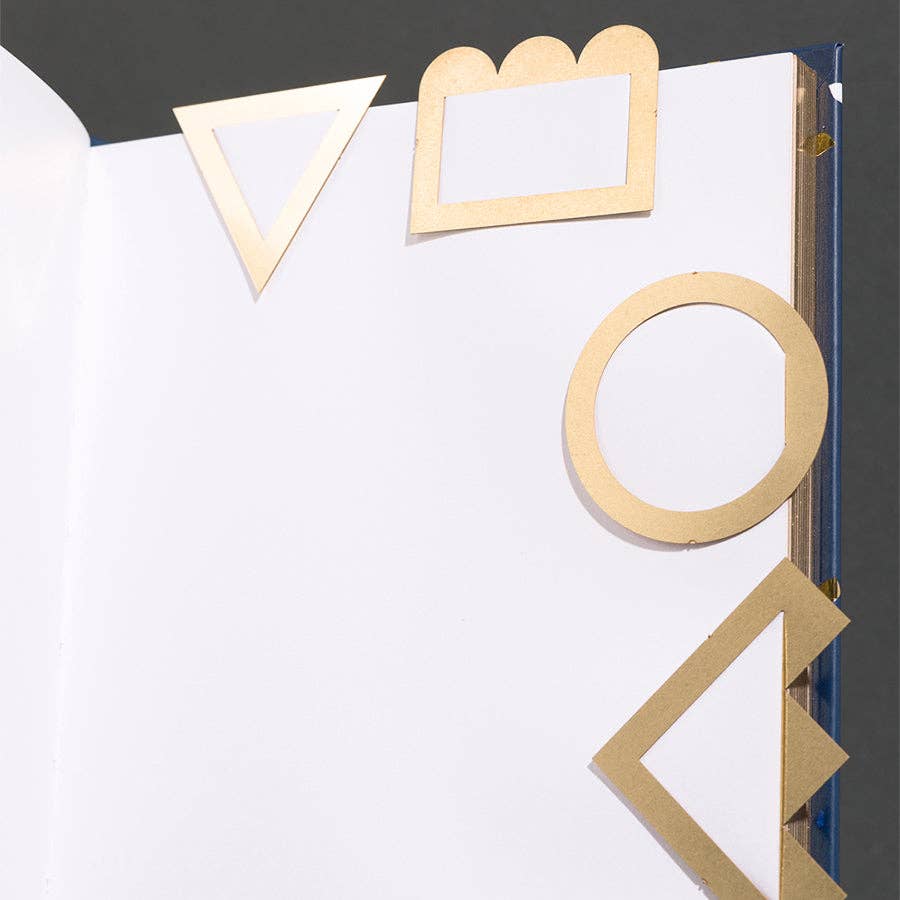 Geometric Brass Page Markers (set of 8)