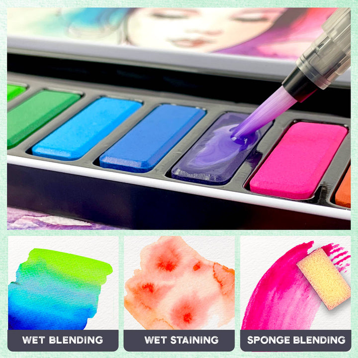 Watercolor Travel Tin