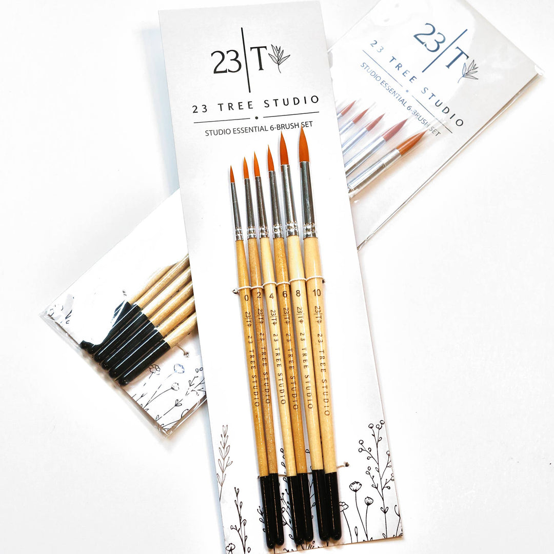 6-Piece Round Watercolor Brush Set