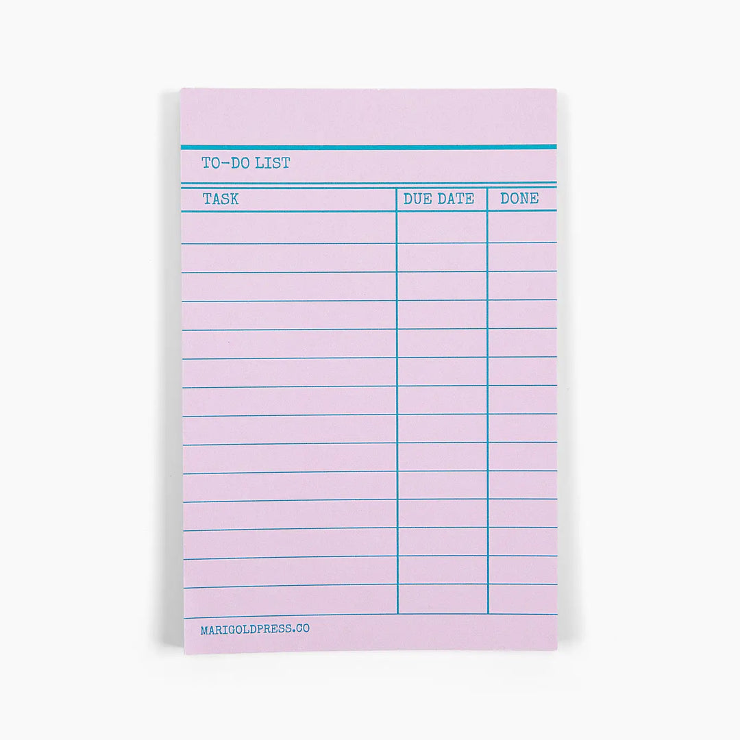 Library Card Notepad