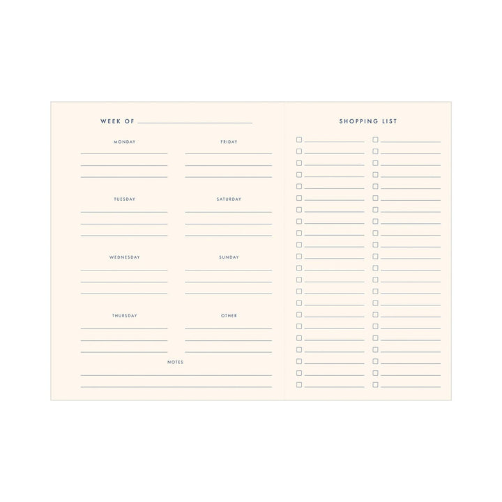 Hand-Drawn Grid Meal Planner