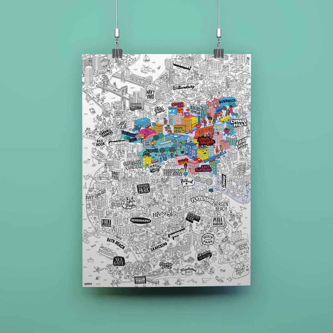 Giant Brooklyn Coloring Poster