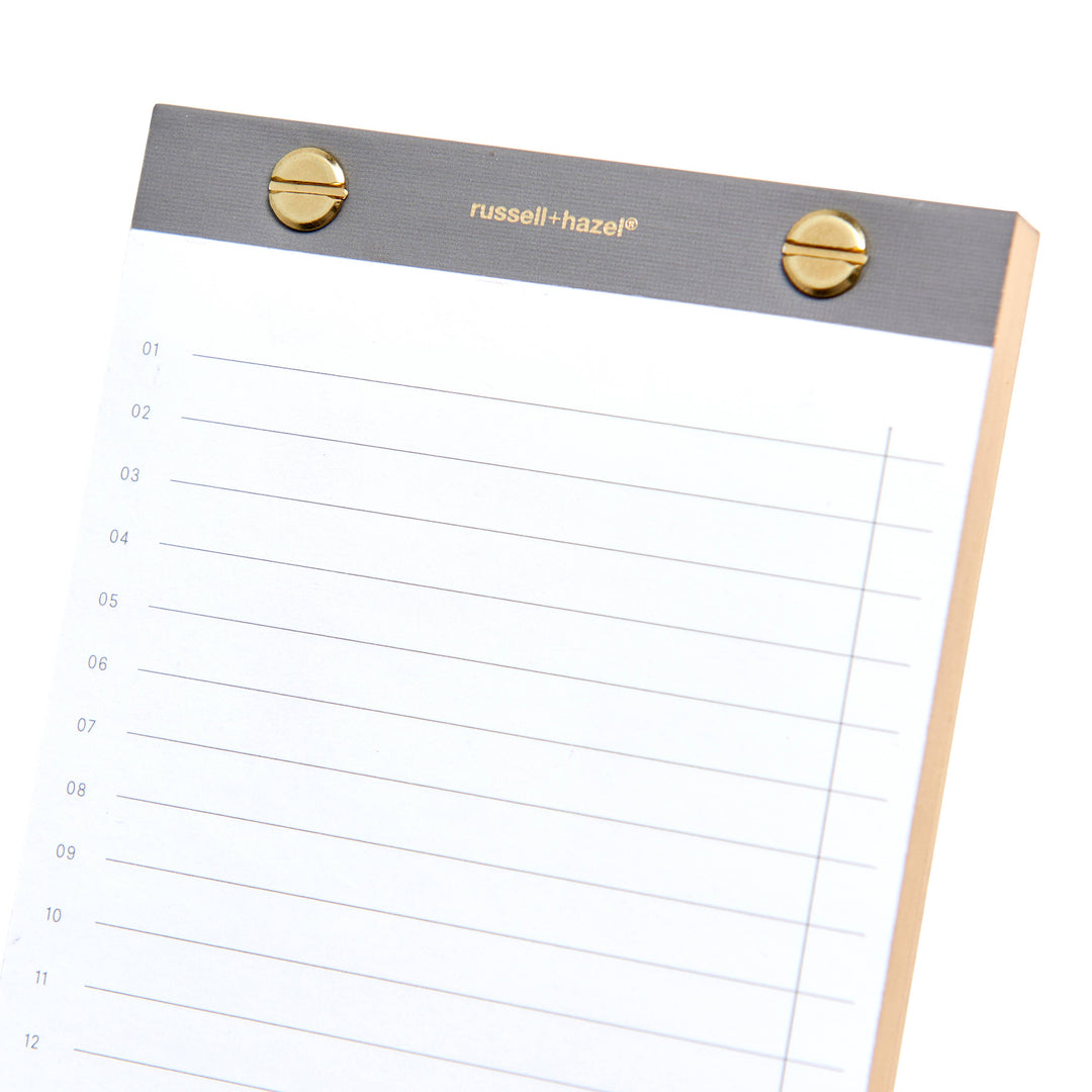 Magnetic Charcoal Rivet Listpad