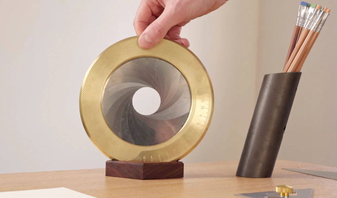 IRIS - Solid Brass and Steel Aperture Drawing Compass