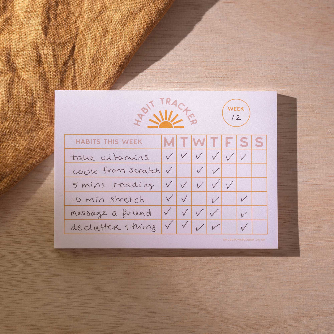 Weekly Habit Tracker Pad | A6