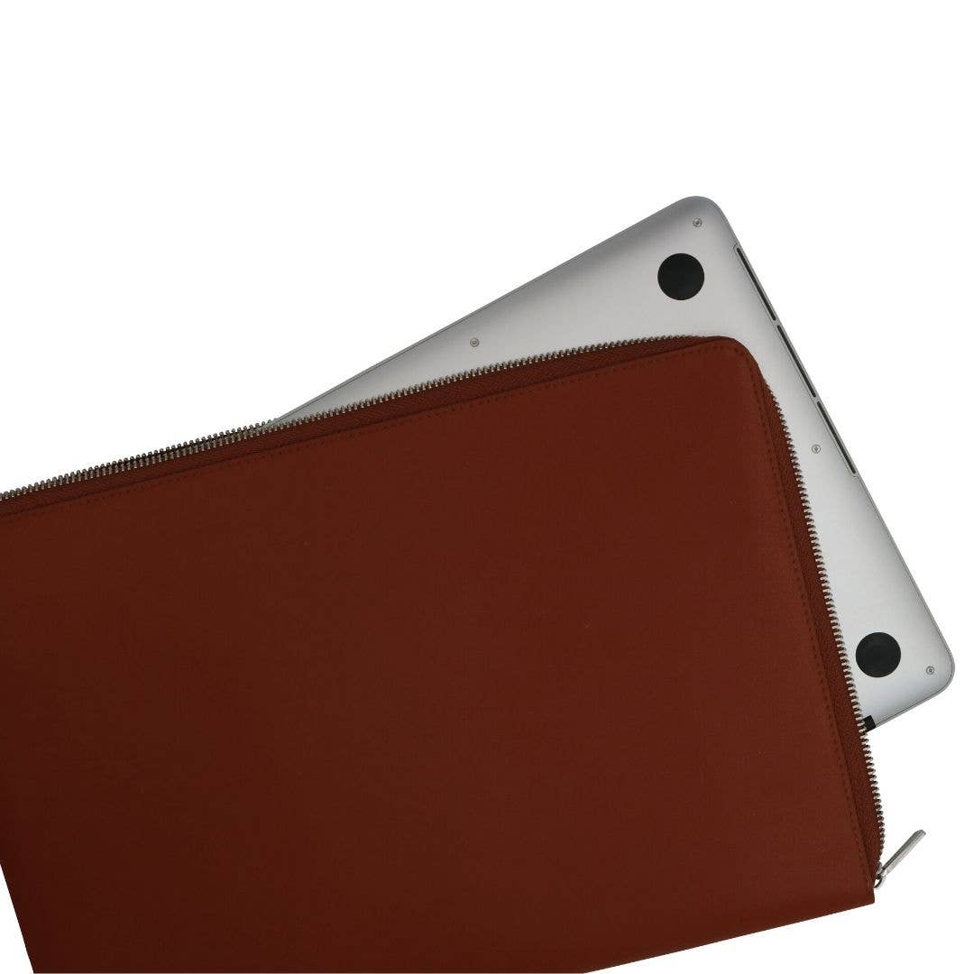 Recycled Leather L-Zipper Folio
