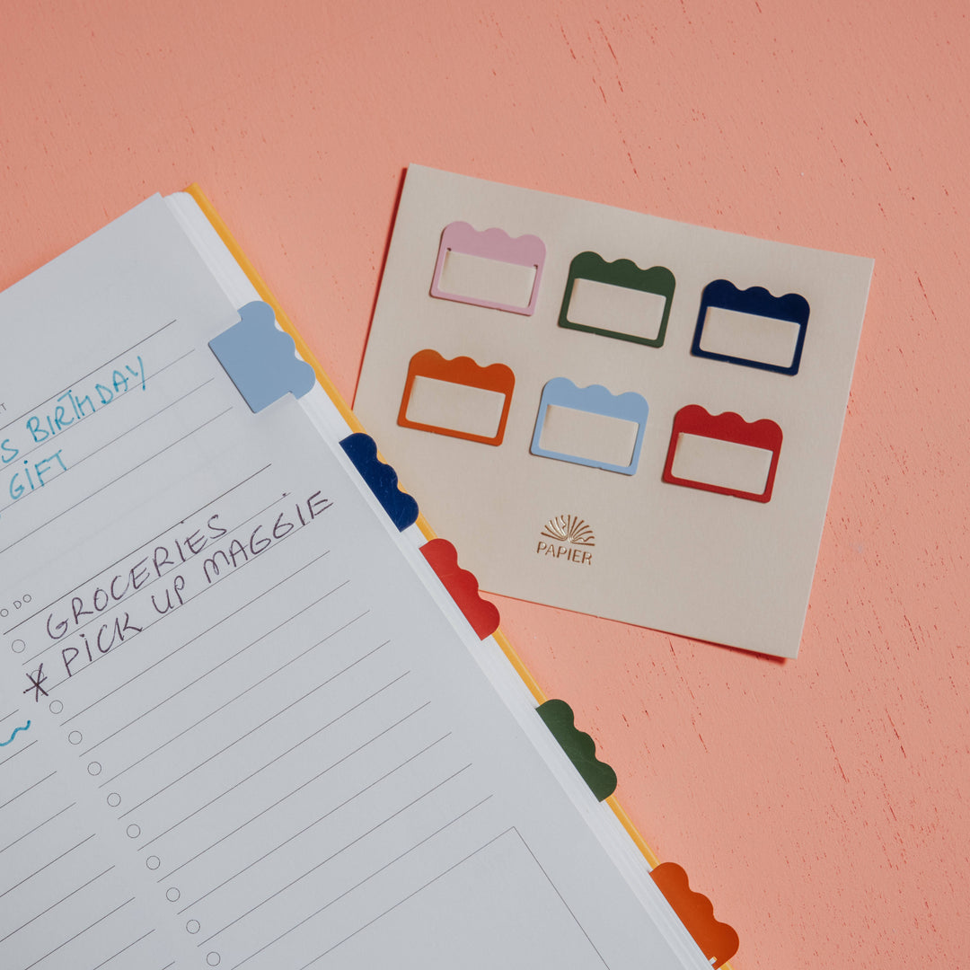 Cloud Multicolor Metal Index Tabs