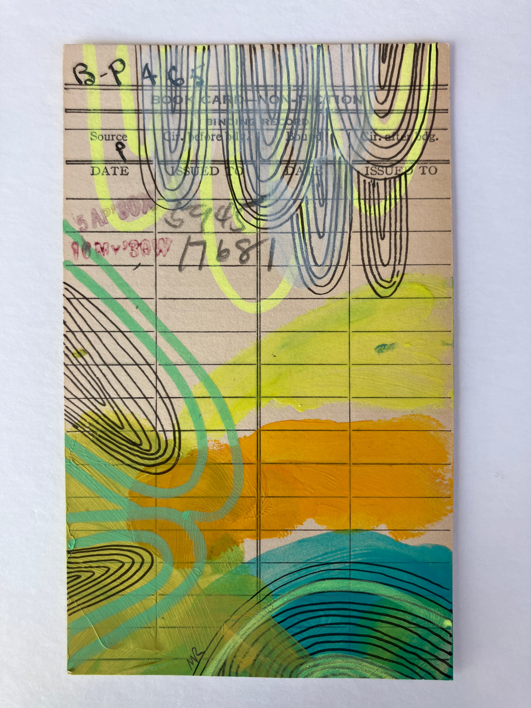 Abstract Art - Library Book Card