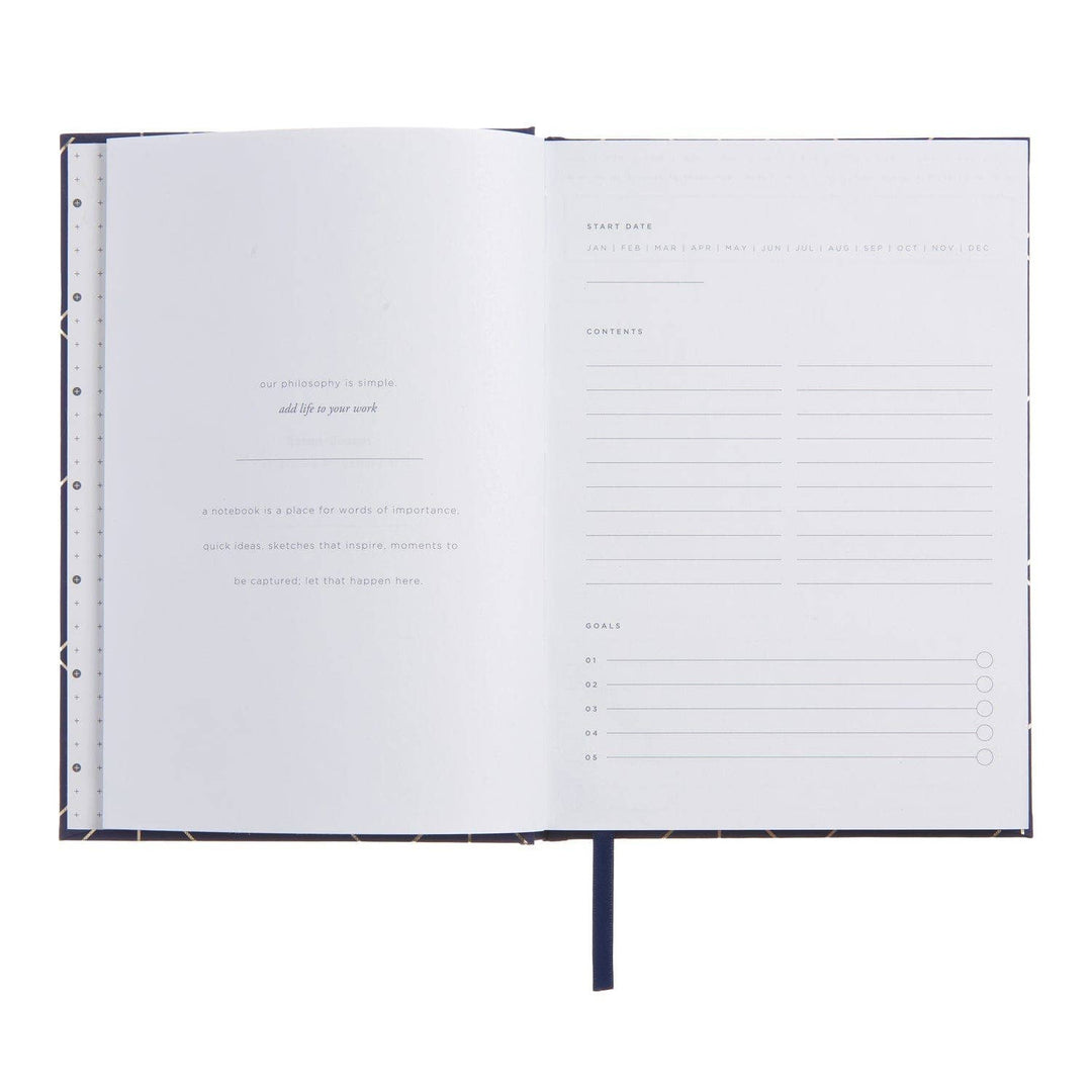 Navy and Gold Foil Journal