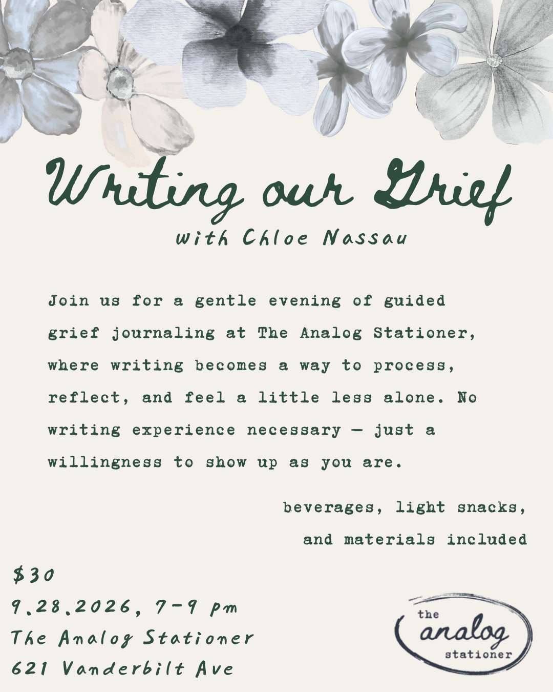 9/28 Writing our Grief