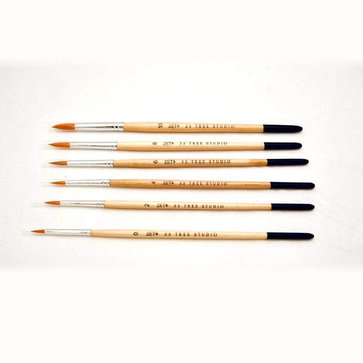 6-Piece Round Watercolor Brush Set