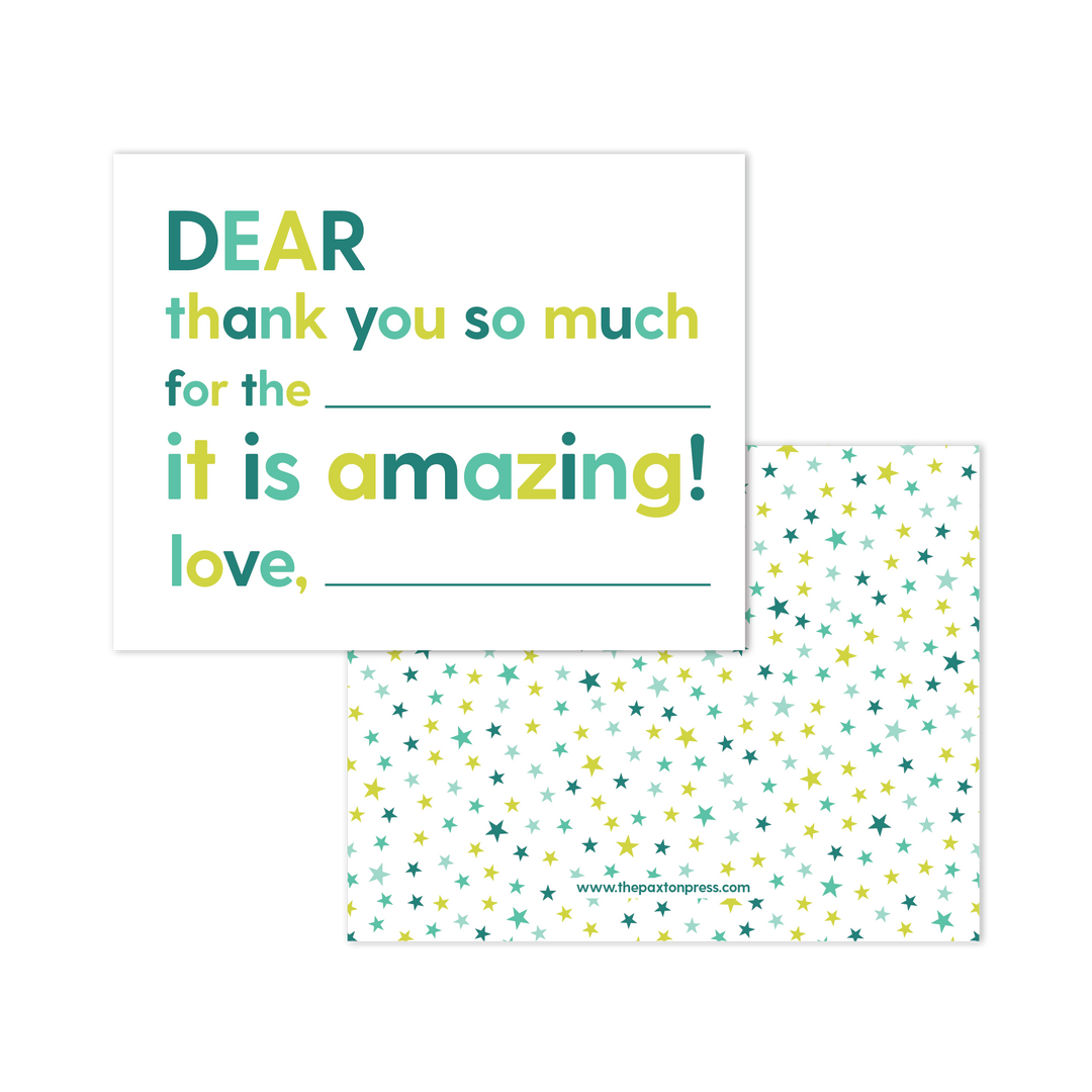 Kids Fill-in-the-blank Thank You Cards