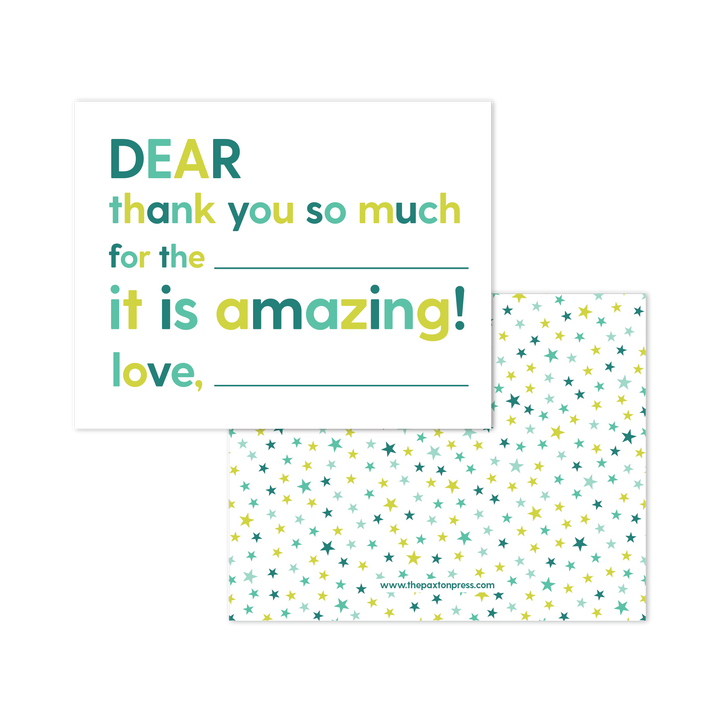 Kids Fill-in-the-blank Thank You Cards