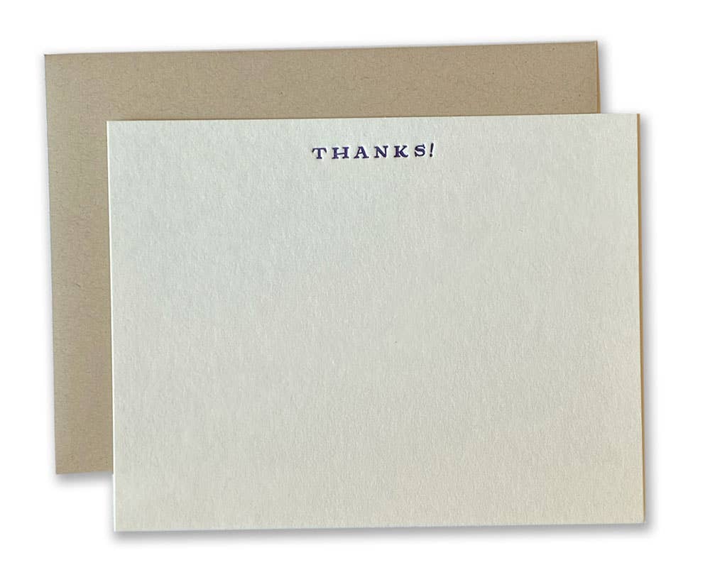 Boxed Set of Letterpress Thank You Cards
