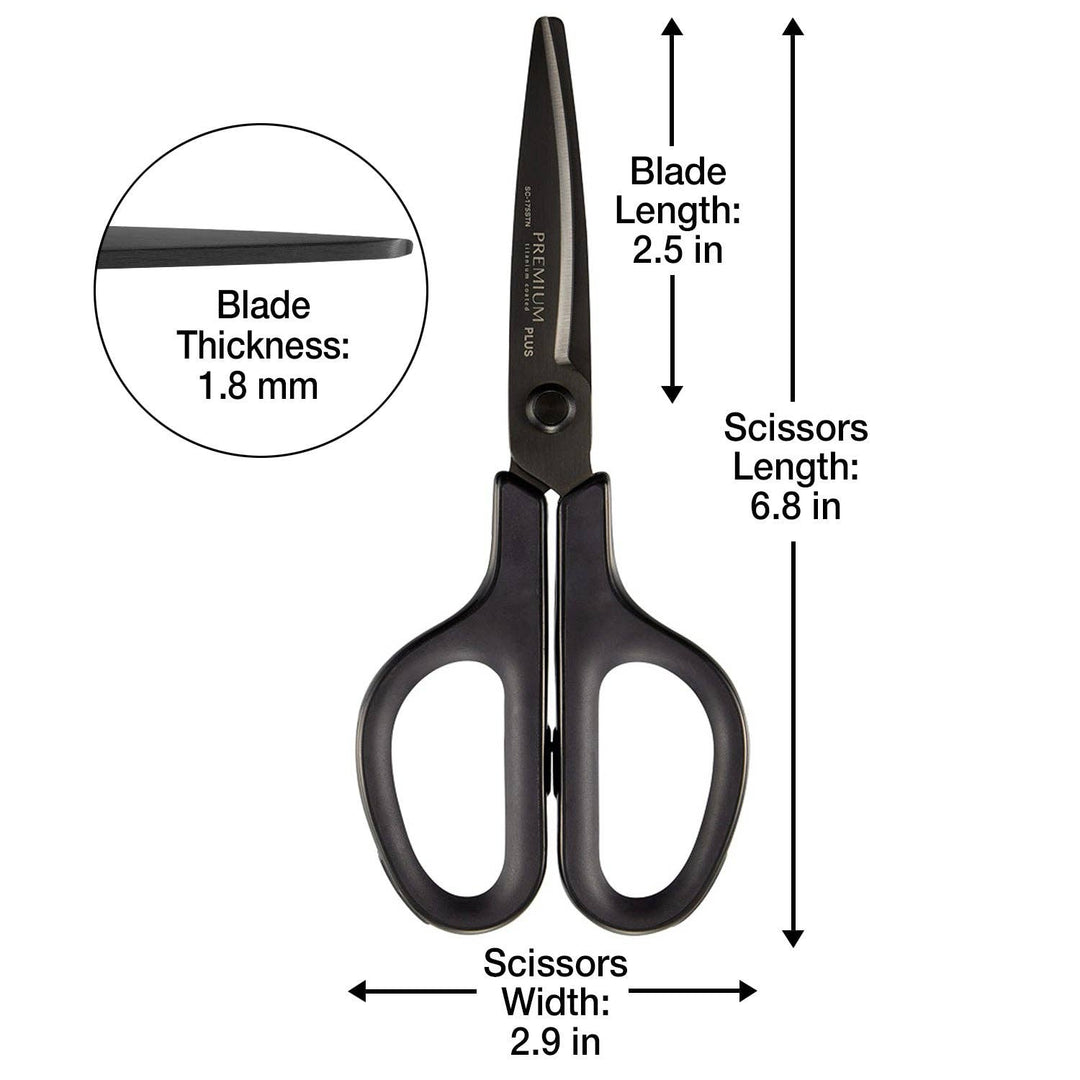 Titanium Curved Blade Scissors with Blade Case