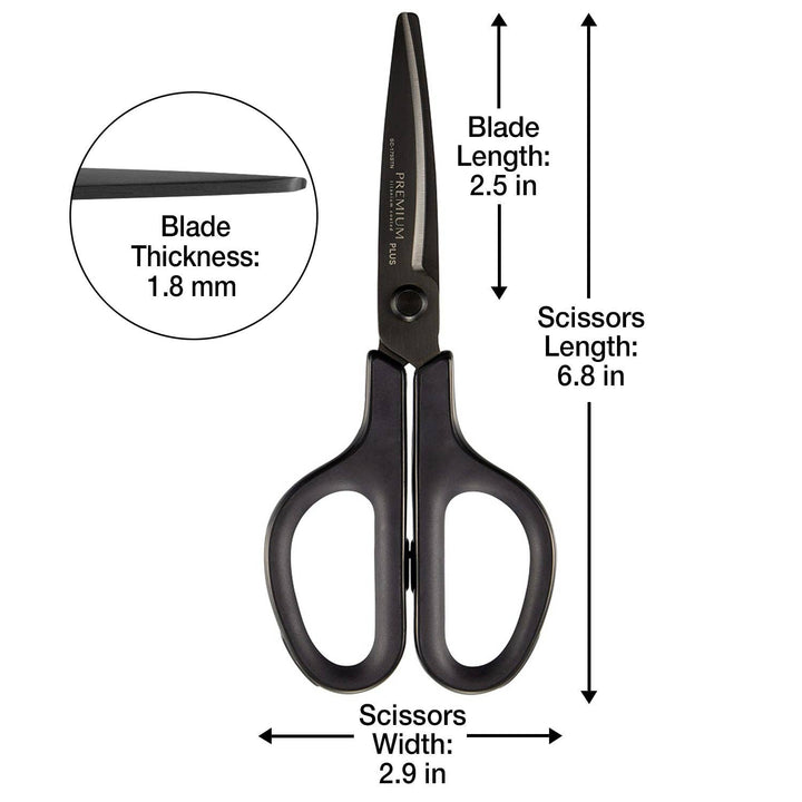 Titanium Curved Blade Scissors with Blade Case