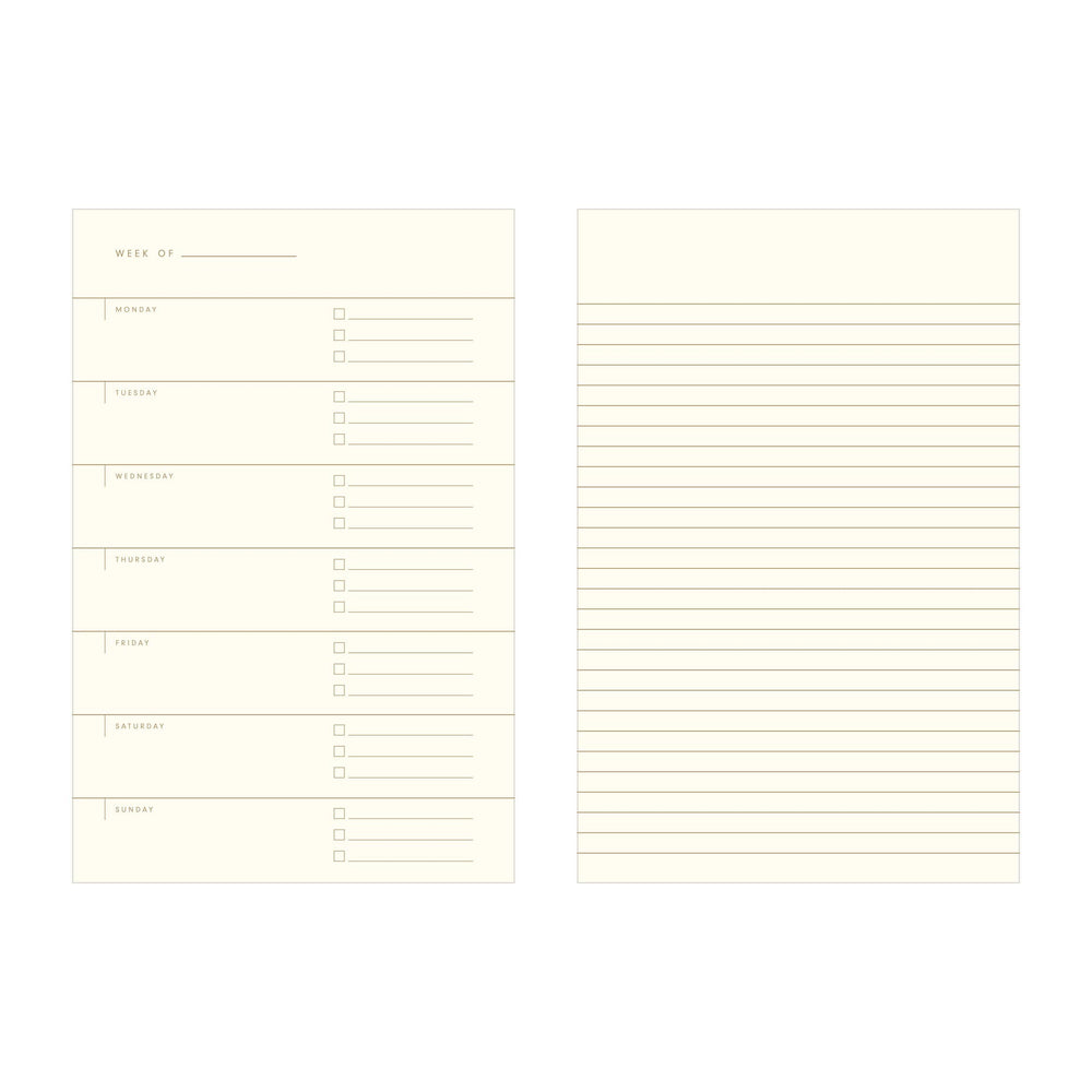 Ruff House Print Shop Undated Weekly Planner Journal, Detail