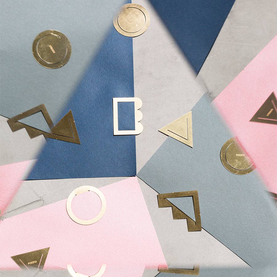 Geometric Brass Page Markers (set of 8)