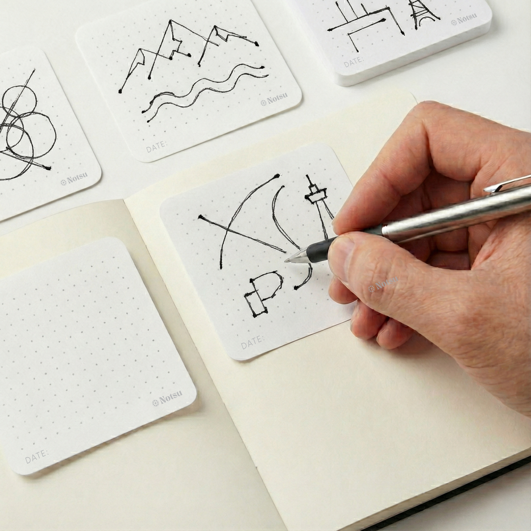 Dot Grid Sticky Notes / 4 pk