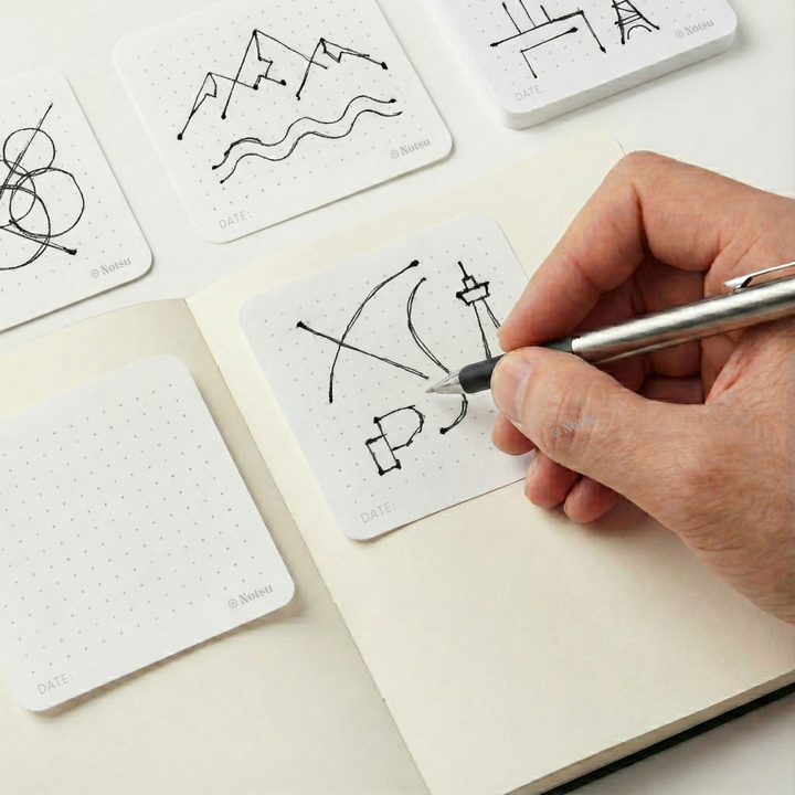 Dot Grid Sticky Notes / 4 pk