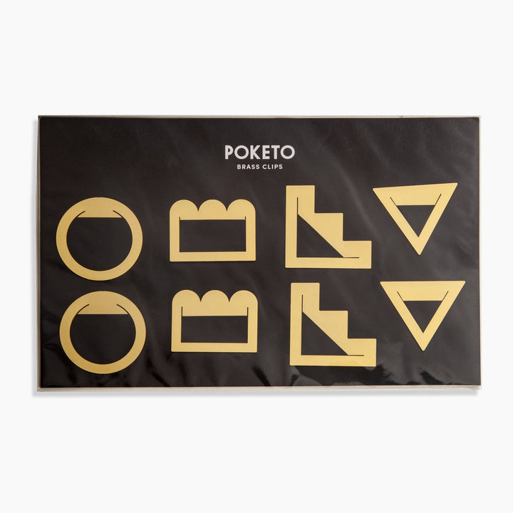 Geometric Brass Page Markers (set of 8)