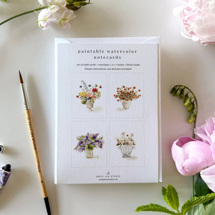 Paintable Watercolor Notecard Set