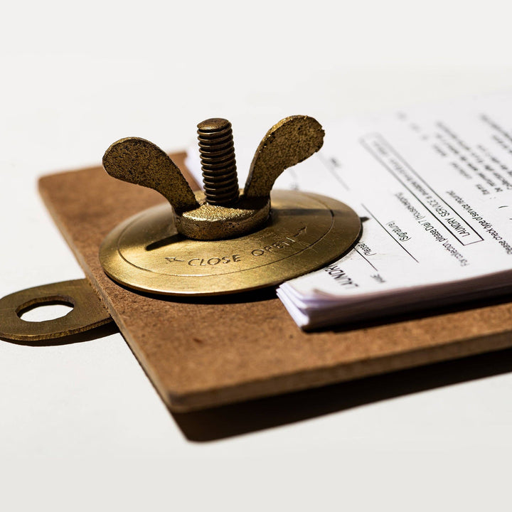 Vintage Brass Clipboard