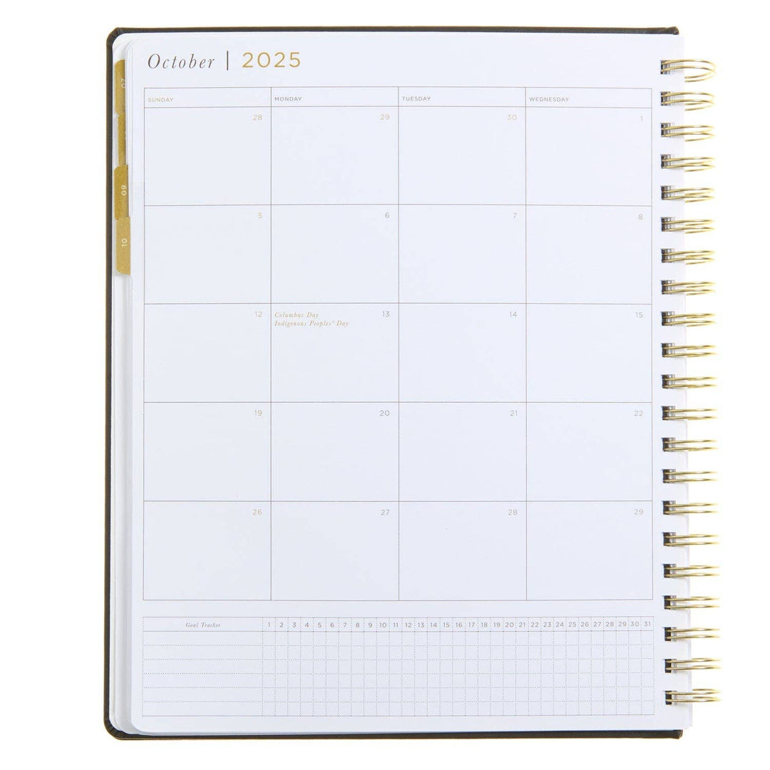 Spiral Black 2025-2026 Weekly Planner