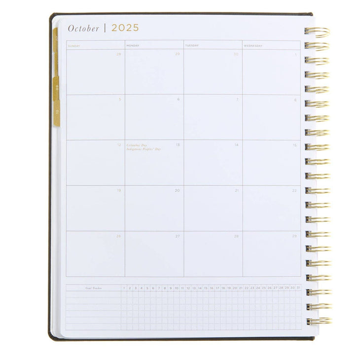 Spiral Black 2025-2026 Weekly Planner