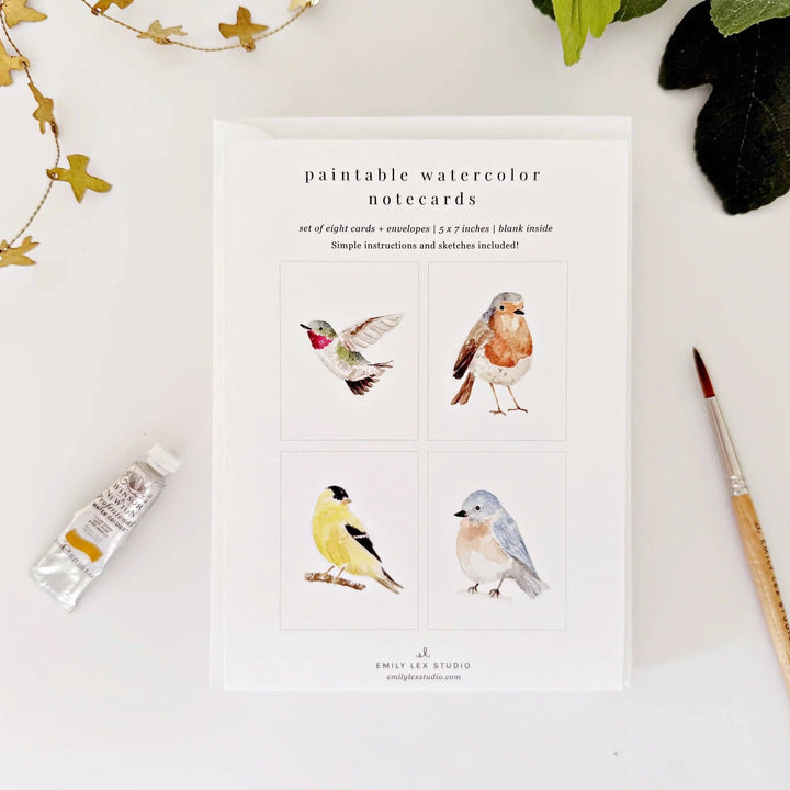 Paintable Watercolor Notecard Set