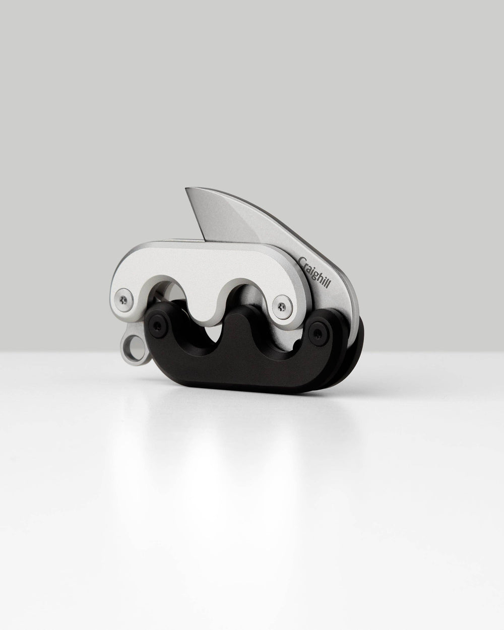 Closed knife on a white background. 