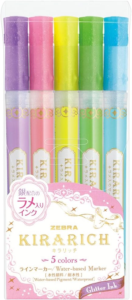 Kirarich Sparkle Glitter Ink Pen Set