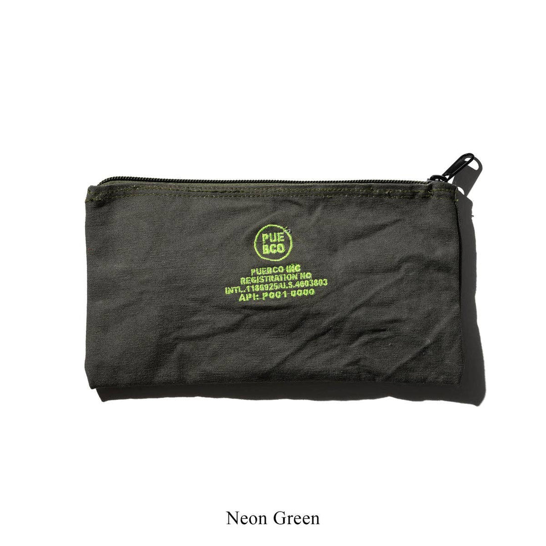 Vintage Tent Fabric Zippered Pouch