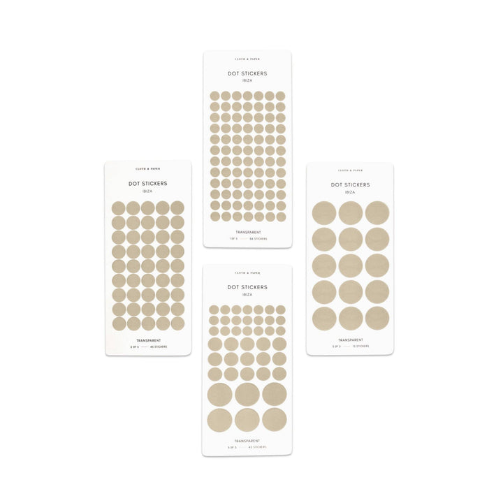 Transparent Dot Sticker Set