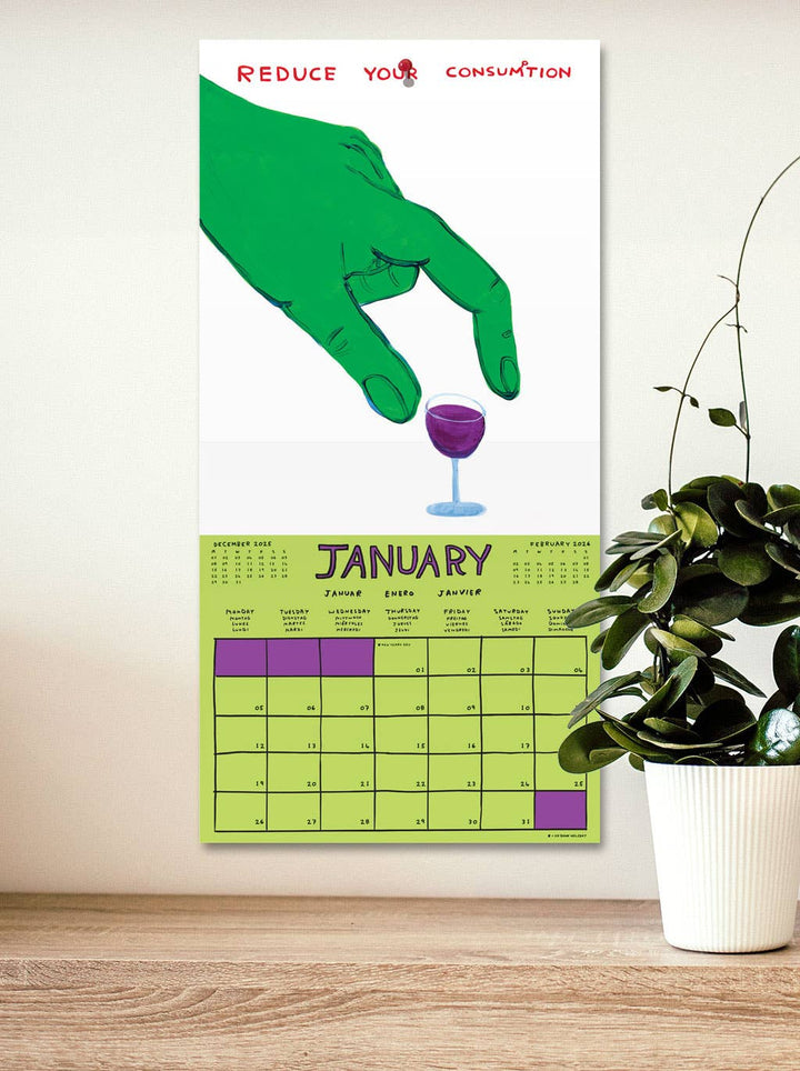 David Shrigley Official Exclusive 2026 Wall Calendar